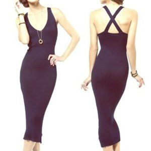 American Apparel - Cross back knit midi dress - Size S